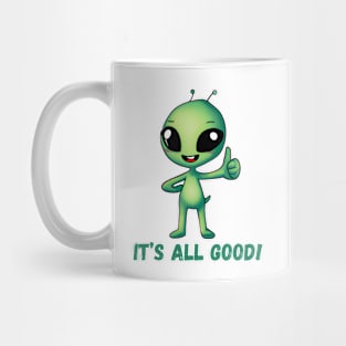 Alien Flashing a Thumbs Up Mug